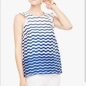Ann Taylor Blurred Stripe Top